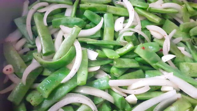 Homemade green bean dish video image