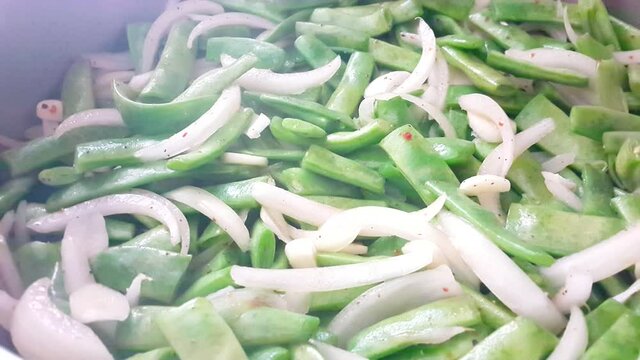 Homemade green bean dish video image