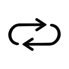  Repeat Icon. Repeat icons graphic design vector sign symbols for your project. Flat design style. Vector illustration on white background