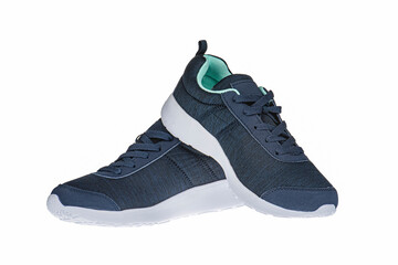 Dark blue snickers with a white sole
