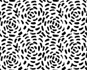 Seamless abstract pattern with hand drawn strokes. Vector ornament for backgrounds, fabrics, apps, prints and other designs