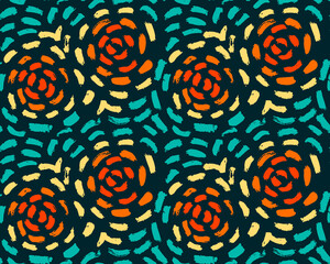 Seamless abstract pattern with hand drawn strokes. Vector ornament for backgrounds, fabrics, apps, prints and other designs