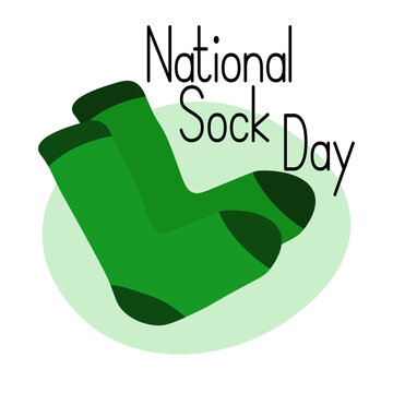 National Sock Day, Idea For Poster, Banner, Flyer Or Postcard