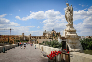 Fototapeta premium View from Puente Romano, an ancient Roman bridge at Cordoba