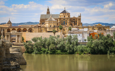 View of La Mezquita, a historical Moorish mosque at Cordoba that was converted to a cathedral