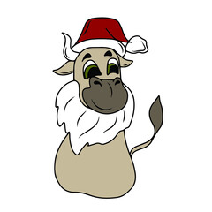 Vector children's bull design for stickers,social media banners,postcards