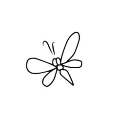 Vector children's design of dragonfly butterflies for stickers,social networks banners,postcards