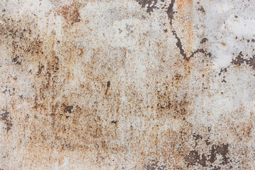 Old White Dirty Worn Metal Texture Peeling Iron Surface Background