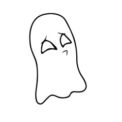 Vector children's design of Halloween holiday,postcards, social networks,stickers.ghost