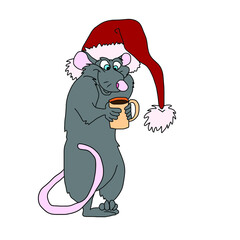 Vector children's mouse rat design for stickers ,social networks banners ,postcards