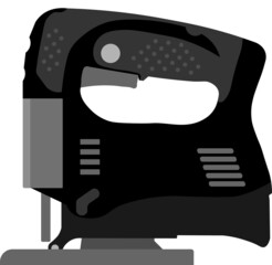 Electric jigsaw, electric saw, vector