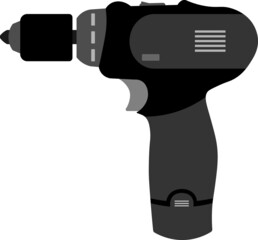 Cordless screwdriver, screwdriver, transparent background