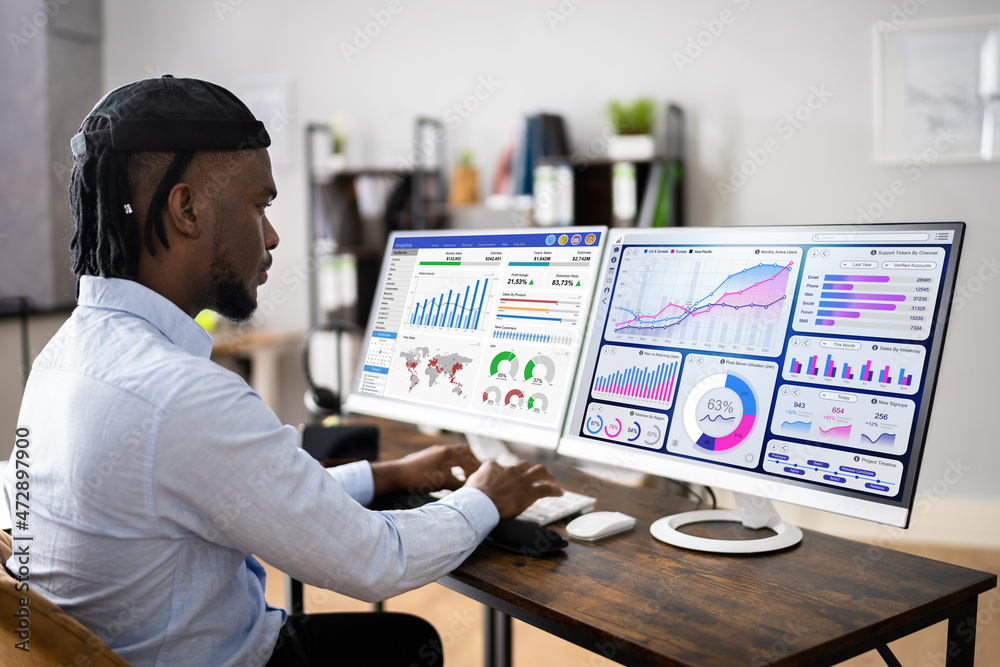 Aufkleber kpi business analytics data dashboard