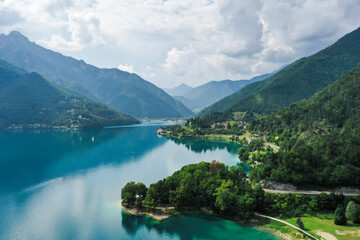 Fototapeta na wymiar Lake Ledro in Italy