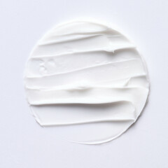 Fototapeta na wymiar Cosmetics white face cream circle texture