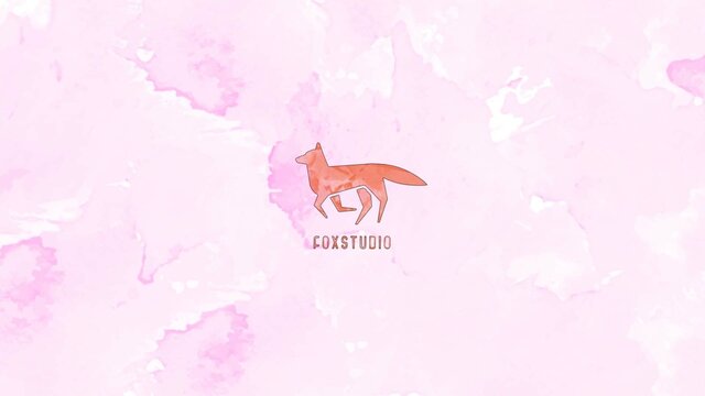 Watercolor Sketch Logo and Text Animation
