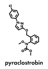 Pyraclostrobin fungicide molecule. Skeletal formula.