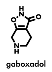 Gaboxadol drug molecule. Skeletal formula.