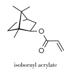 Isobornyl acrylate molecule. Skeletal formula.