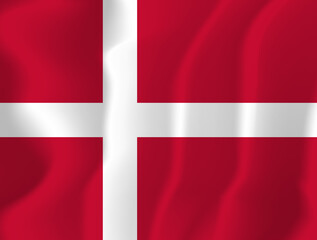 Obraz premium Denmark national flag soft waving background illustration
