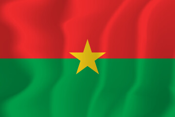 Burkina Faso national flag soft waving background illustration