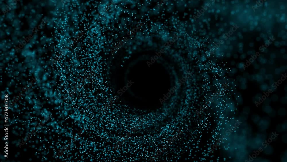 Fototapete abstract swirling tunnel. 3d wormhole or vortex. grid. seamless loop. 3d rendering