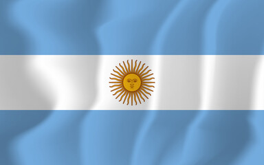 Argentina national flag soft waving background illustration