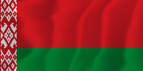 Belarus national flag soft waving background illustration