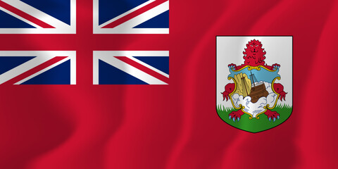 Bermuda national flag soft waving background illustration