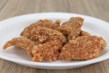 Generous portion of deep fried side order of mantequitas.