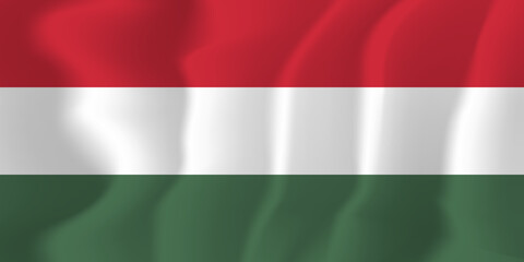 Hungary national flag soft waving background illustration