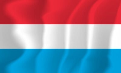 Luxembourg national flag soft waving background illustration