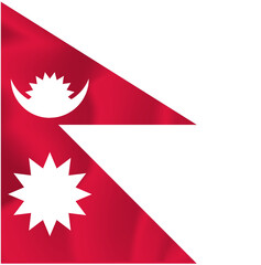 Nepal national flag soft waving background illustration