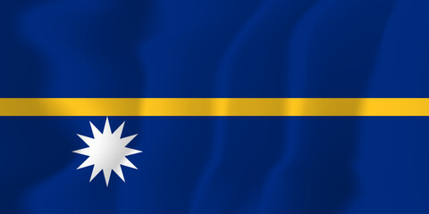 Nauru national flag soft waving background illustration