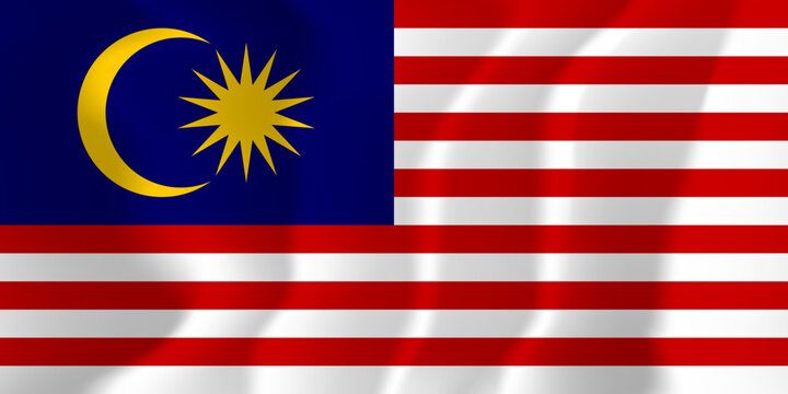 Malaysia national flag soft waving background illustration