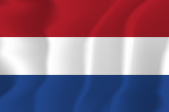 Netherlands national flag soft waving background illustration