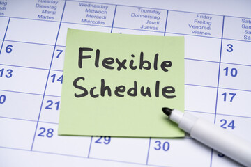 Obraz premium Flexible Work Schedule Concept