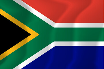 South Africa national flag soft waving background illustration