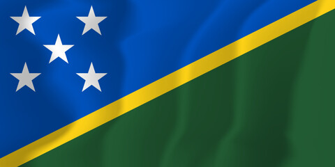 Solomon Islands national flag soft waving background illustration