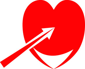 red heart with arrow