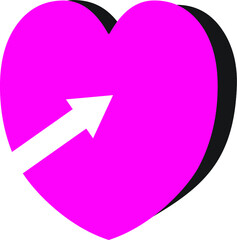 pink heart with arrow