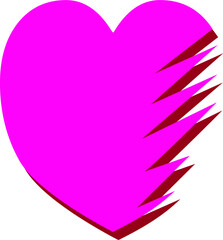 pink heart with ribbon