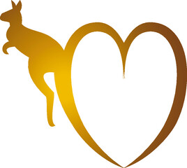 we loves kangoroo Australia logo