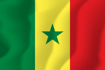 Senegal national flag soft waving background illustration