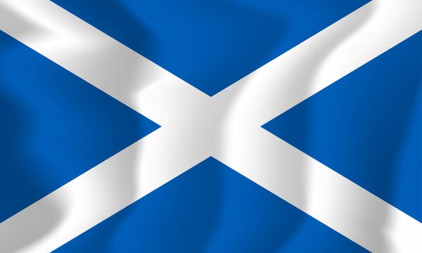 Scotland national flag soft waving background illustration