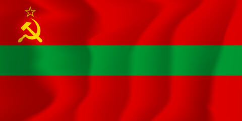 Transnistria national flag soft waving background illustration