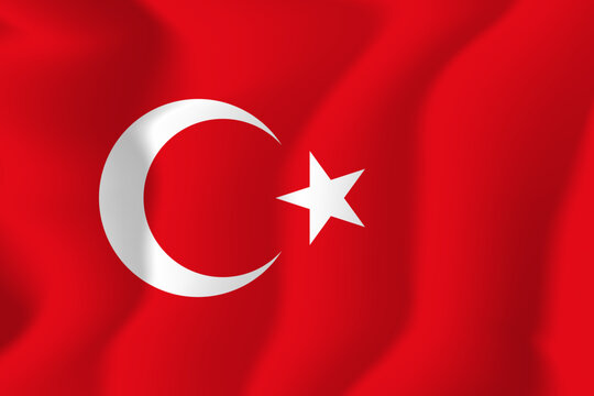 Turkey national flag soft waving background illustration