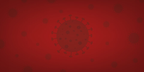 Virus Icons on a red background.