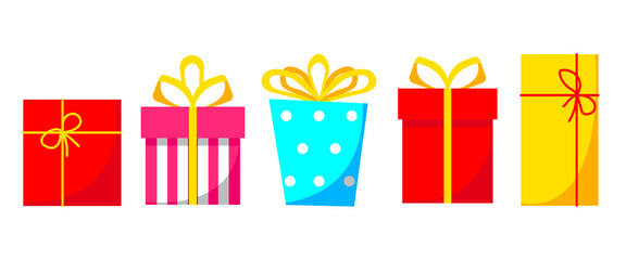 Set of gifts. Vector illustration