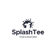 minimalist SplashTee silhouette cloth Logo design